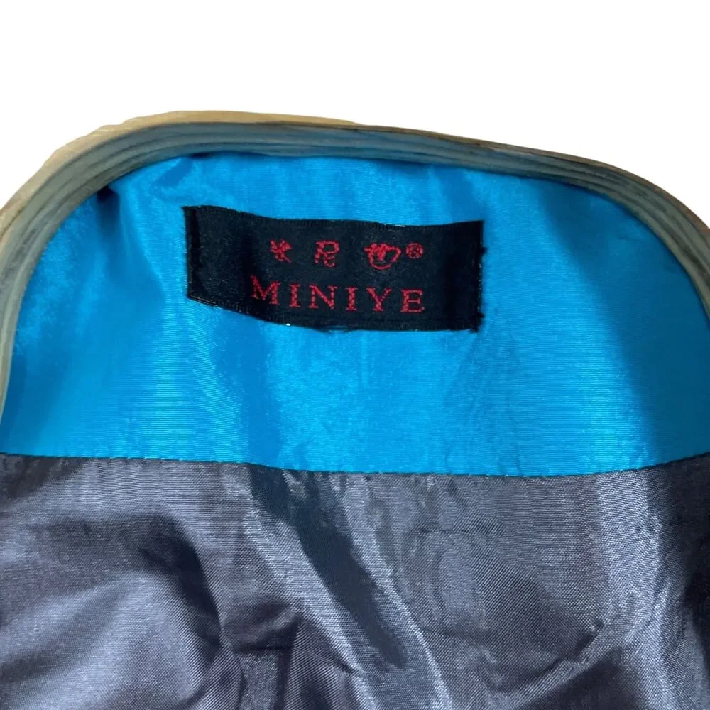 Miniye Jacket Asian Inspired Silk Blend Jacket Lined Dragonflies 3/4 Sleeve‎